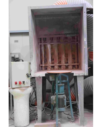 CABINE D'EMAILLAGE AVEC PLATEAU TROUNANT MOTORISE (44)